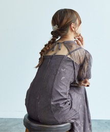 【オケージョン】ボレロレイヤーレースキャワンピース