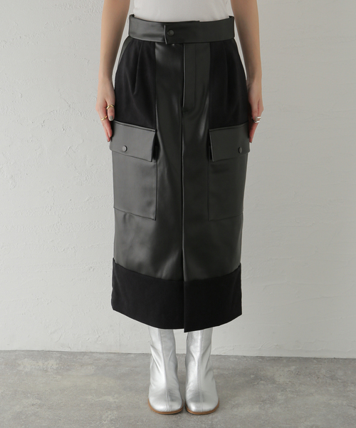 A PUPIL（アピューピル）の「【A PUPIL/ア ピューピル】PNCL CRG SK-LTHR：スカート（スカート・レディース・ブラック・MEDIUM）」の8枚目の写真