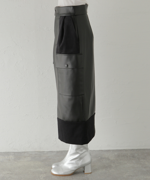 A PUPIL（アピューピル）の「【A PUPIL/ア ピューピル】PNCL CRG SK-LTHR：スカート（スカート・レディース・ブラック・MEDIUM）」の6枚目の写真