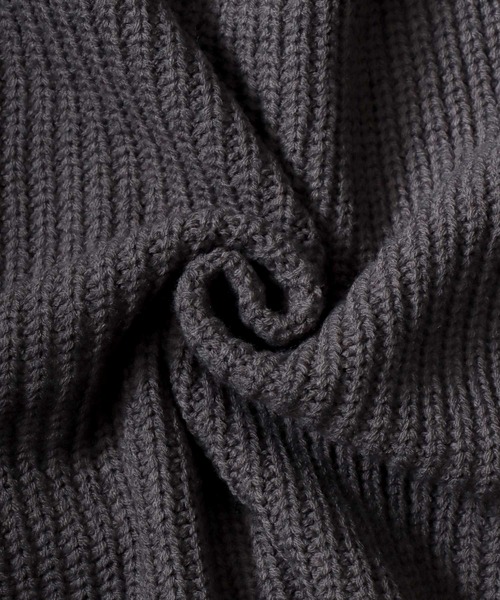 SITRY(シトリー)の「ridge knitting half zip sweater/畦編み ハーフジップ セーター/ニット(ニット/セーター・メンズ・アイボリー/ダークグレー/ブラック/グリーン・M/L)」の10枚目の写真