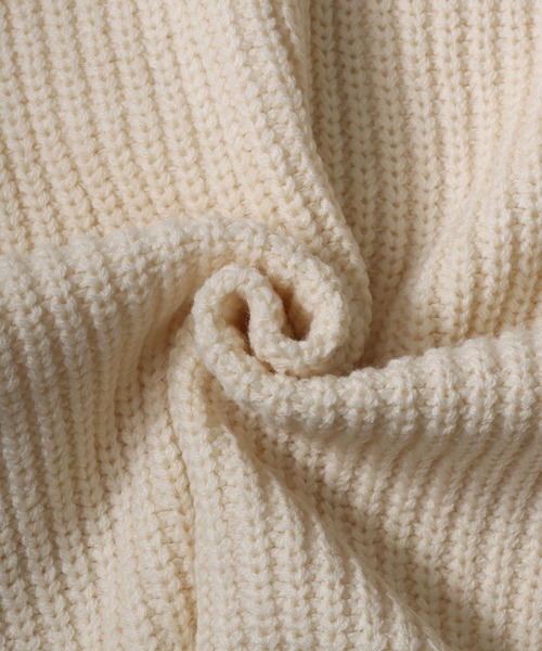 SITRY(シトリー)の「ridge knitting half zip sweater/畦編み ハーフジップ セーター/ニット(ニット/セーター・メンズ・アイボリー/ダークグレー/ブラック/グリーン・M/L)」の12枚目の写真