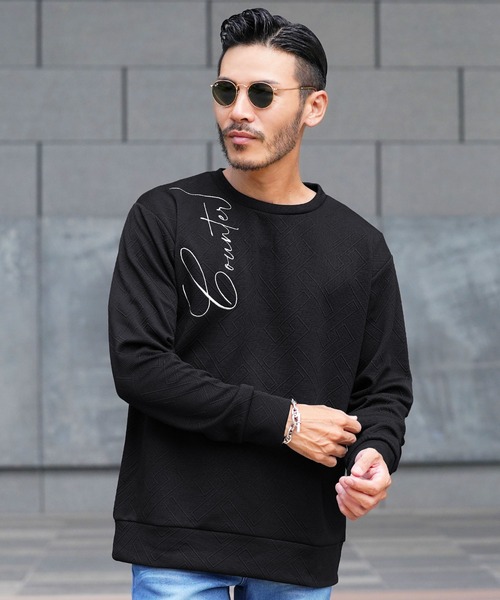 jiggys shop(ジギーズショップ)の「膨れジャガードトレーナー(スウェット・メンズ・ホワイト/ブラック・MEDIUM/LARGE/X-LARGE)」の1枚目の写真