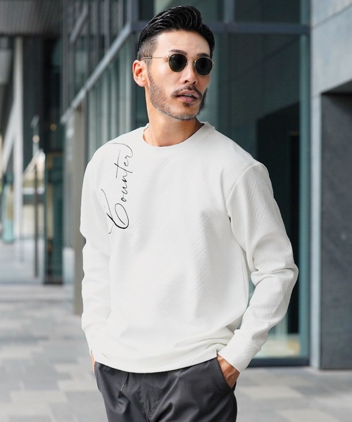 jiggys shop(ジギーズショップ)の「膨れジャガードトレーナー(スウェット・メンズ・ホワイト/ブラック・MEDIUM/LARGE/X-LARGE)」の4枚目の写真