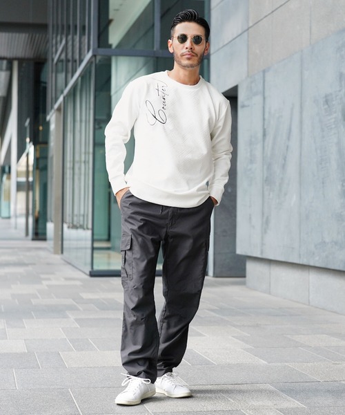 jiggys shop(ジギーズショップ)の「膨れジャガードトレーナー(スウェット・メンズ・ホワイト/ブラック・MEDIUM/LARGE/X-LARGE)」の5枚目の写真
