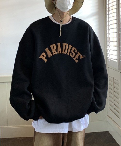 セール】ペアコーデにも。オーバーカレッジロゴトレーナー（スウェット