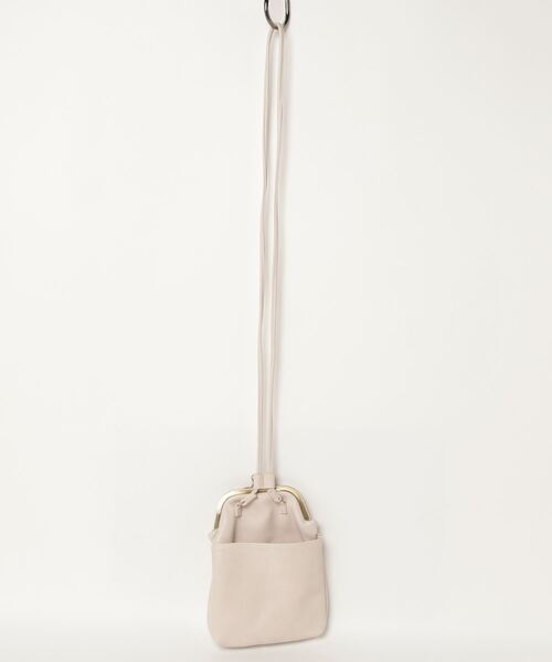 Legato Largo(レガートラルゴ)の「Legato Largo / パかっとがま口マイクロショルダー / LG-V0124(ショルダーバッグ・レディース・ブラック/キャメル/ダークグリーン/ベージュ/アイボリー・ONESIZE)」の6枚目の写真