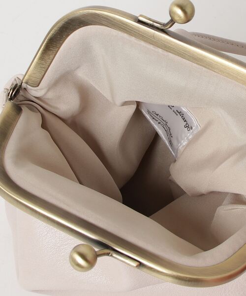 Legato Largo(レガートラルゴ)の「Legato Largo / パかっとがま口マイクロショルダー / LG-V0124(ショルダーバッグ・レディース・ブラック/キャメル/ダークグリーン/ベージュ/アイボリー・ONESIZE)」の8枚目の写真