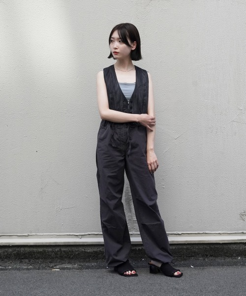 GANNI◆ベスト/34/ポリエステル/NVY/ストライプ/32-01-14-01004/クロップドトップス dq4911-01_5.jpg
