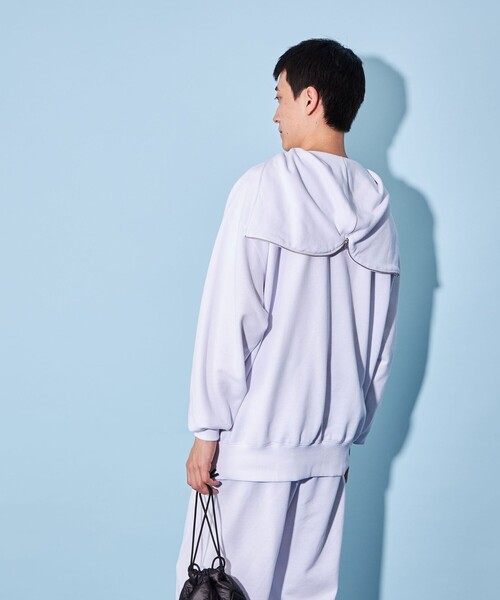 CITEN（シテン）の「＜CITEN＞ソフト スウェット フーディー（パーカー・メンズ・ブラック/ネイビー/ホワイト・L/S/M）」の5枚目の写真