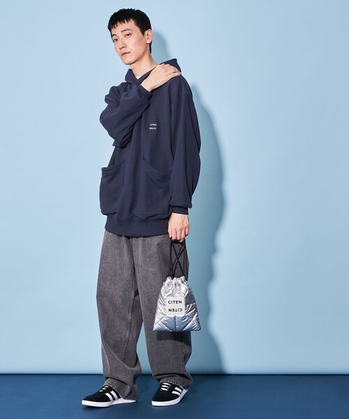 CITEN（シテン）の「＜CITEN＞ソフト スウェット フーディー（パーカー・メンズ・ブラック/ネイビー/ホワイト・L/S/M）」の17枚目の写真