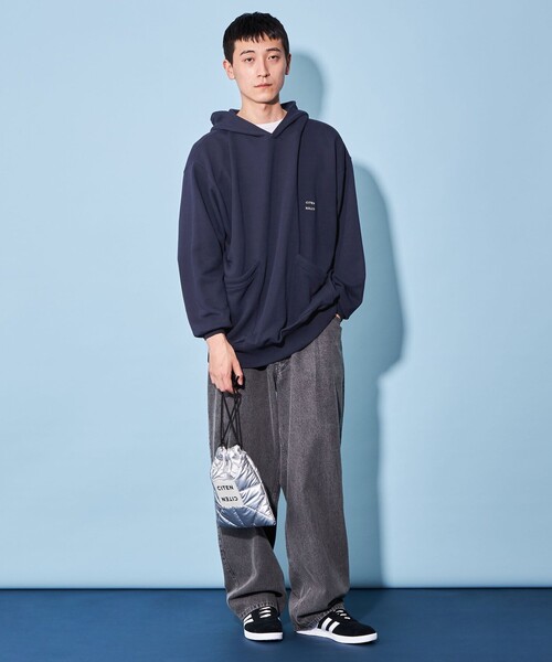 CITEN（シテン）の「＜CITEN＞ソフト スウェット フーディー（パーカー・メンズ・ブラック/ネイビー/ホワイト・L/S/M）」の18枚目の写真