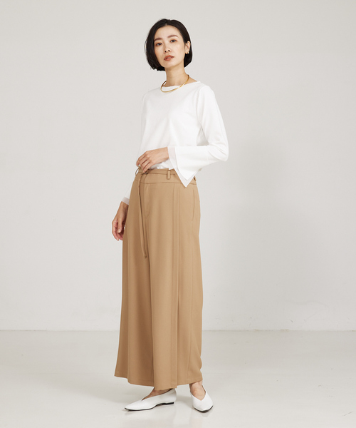 qualite(カリテ)の「【入卒/セレモニー/オケージョン】フレアスリーブニット(ニット/セーター・レディース・ライム/ダークネイビー/オフホワイト・フリー)」の4枚目の写真