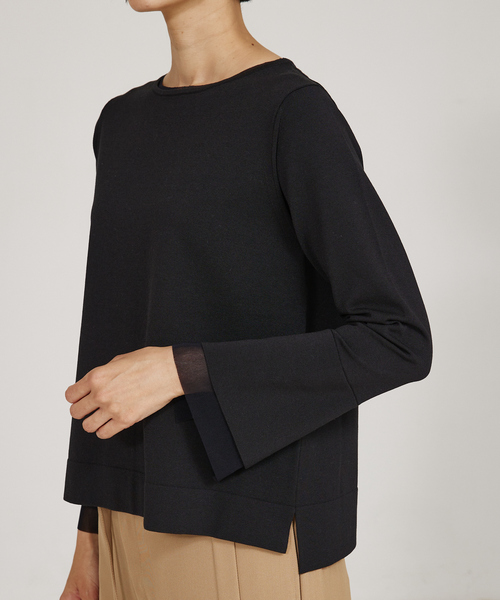 qualite(カリテ)の「【入卒/セレモニー/オケージョン】フレアスリーブニット(ニット/セーター・レディース・ライム/ダークネイビー/オフホワイト・フリー)」の18枚目の写真