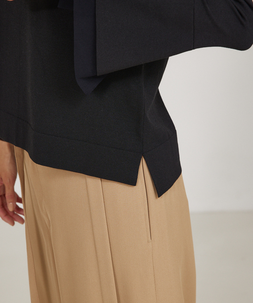 qualite(カリテ)の「【入卒/セレモニー/オケージョン】フレアスリーブニット(ニット/セーター・レディース・ライム/ダークネイビー/オフホワイト・フリー)」の19枚目の写真