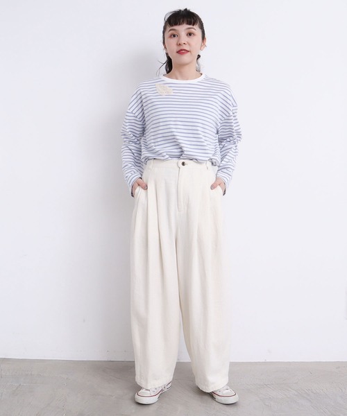 アトリエドゥサボンパンツ l'atelier du savon パンツ くしゃくしゃコットン レディース