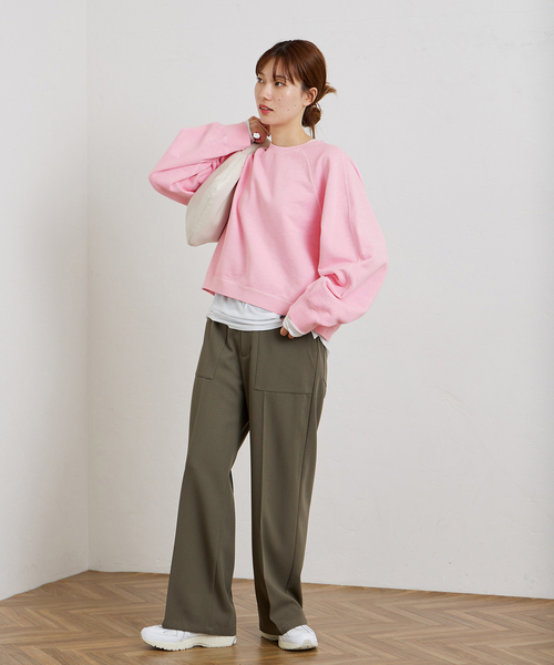 FRAMeWORK（フレームワーク）の「ウール混バックサテンベイカーパンツ