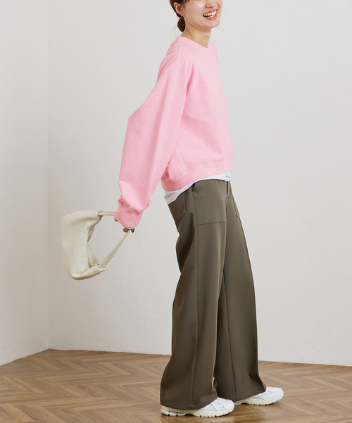 FRAMeWORK（フレームワーク）の「ウール混バックサテンベイカーパンツ