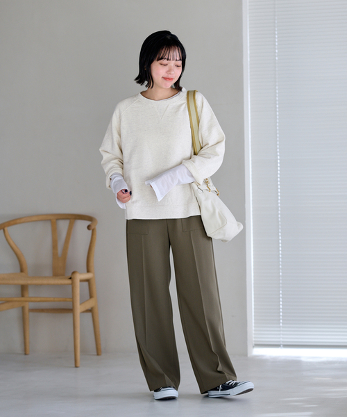 FRAMeWORK（フレームワーク）の「ウール混バックサテンベイカーパンツ