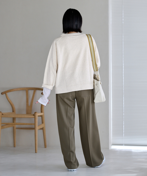 FRAMeWORK（フレームワーク）の「ウール混バックサテンベイカーパンツ