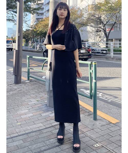 MURUA（ムルーア）の「ラインストーンクロップトシャツ（シャツ/ブラウス・レディース・ホワイト/ブルー/ブラック・FREE）」の18枚目の写真