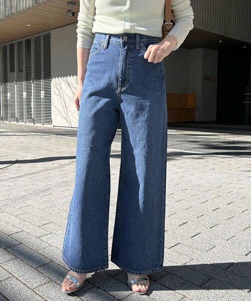 新品　スローブイエナ　LE DENIM　バギーパンツ　ワイド　デニム　サイズ40 スローブイエナ / LE DENIM バギーパンツ ネイビー 40