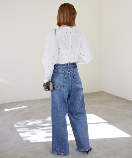 サンプル品　SLOBE IENA LE DENIMバギーオーバーオール SLOBE IENA LE DENIM バギー 38 サックスブルー SLOBE IENA［le denim