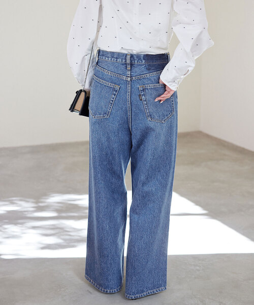 新品　スローブイエナ　LE DENIM　バギーパンツ　ワイド　デニム　サイズ40 追加3》LE DENIM バギーパンツ（デニムパンツ）｜SLOBE IENA