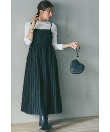 リボンフリンジキャミワンピース
