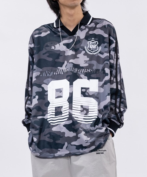 Earl ゲームシャツ セール】【13】襟付き サッカーデザイン ゲームシャツ（Tシャツ