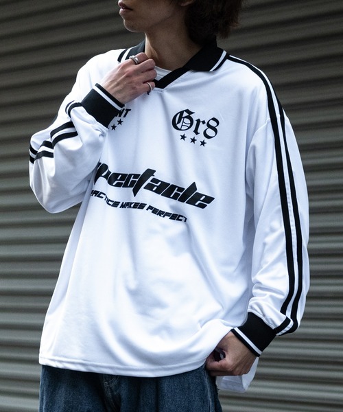 13】襟付き サッカーデザイン ゲームシャツ（Tシャツ/カットソー