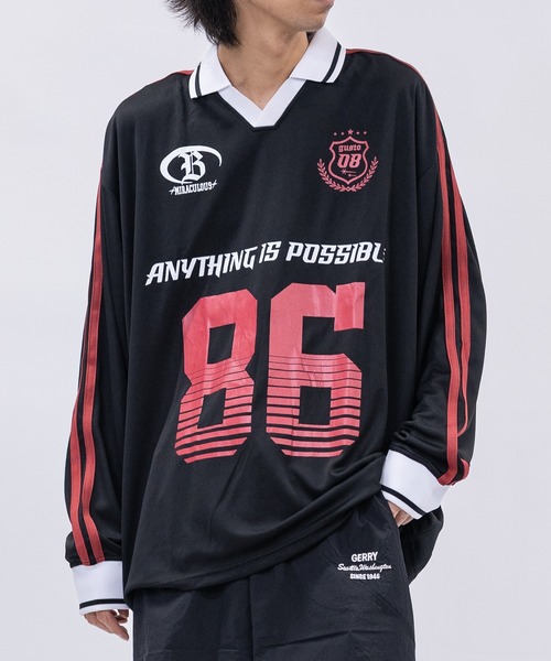 セール】【13】襟付き サッカーデザイン ゲームシャツ（Tシャツ