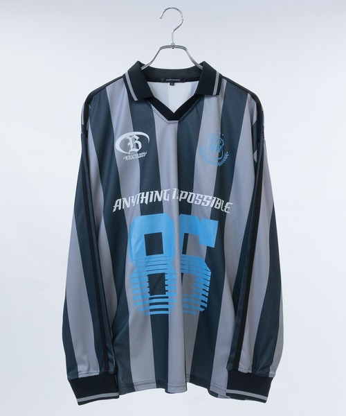 13】襟付き サッカーデザイン ゲームシャツ（Tシャツ/カットソー