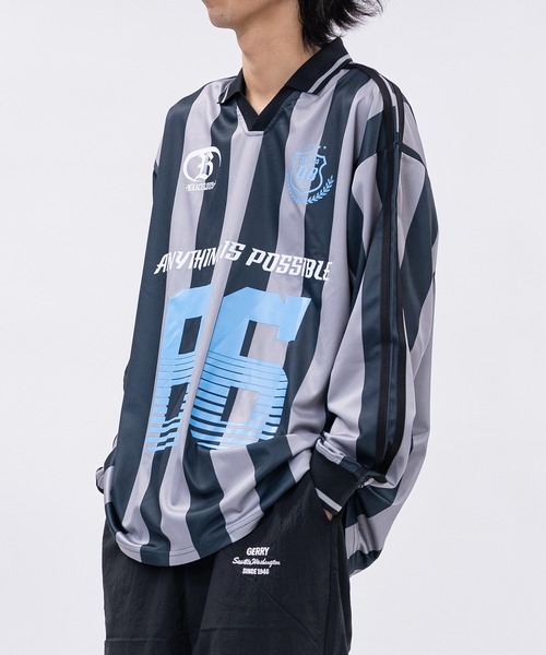 セール】【13】襟付き サッカーデザイン ゲームシャツ（Tシャツ