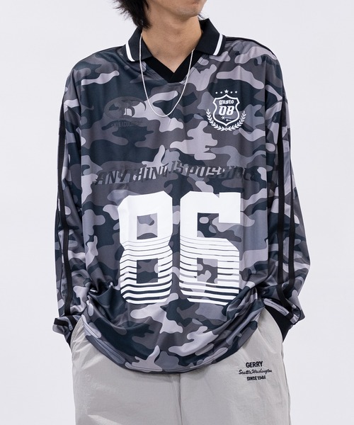 セール】【13】襟付き サッカーデザイン ゲームシャツ（Tシャツ