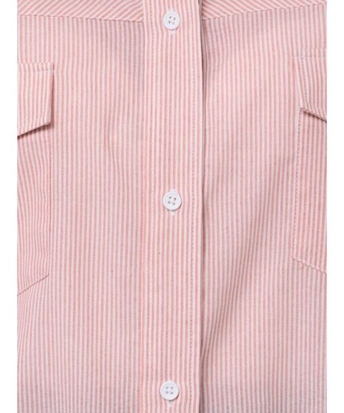 GYDA（ジェイダ）の「ストライプオーバーシャツ（シャツ/ブラウス・レディース・ライトブルー/イエロー/ネイビー/ピンク・FREE）」の8枚目の写真