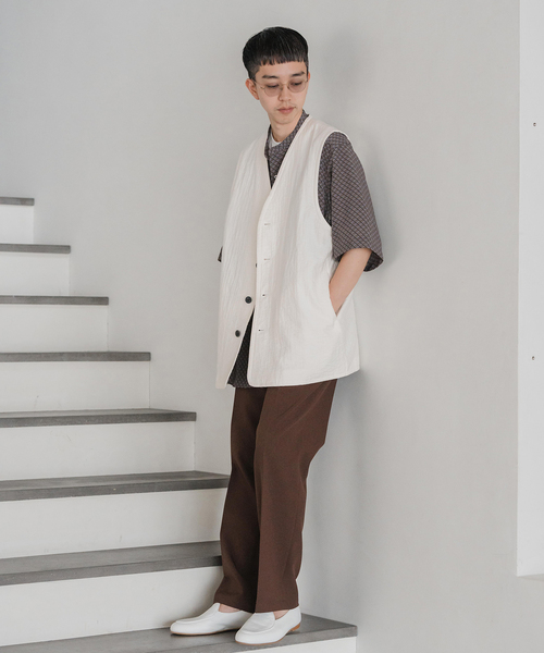 EDIFICE(エディフィス)の「クレータークロス ロングベスト(ベスト・メンズ・ブラック/ホワイト・FREE)」の10枚目の写真