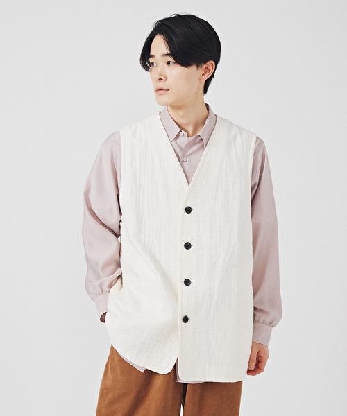 EDIFICE(エディフィス)の「クレータークロス ロングベスト(ベスト・メンズ・ブラック/ホワイト・FREE)」の19枚目の写真