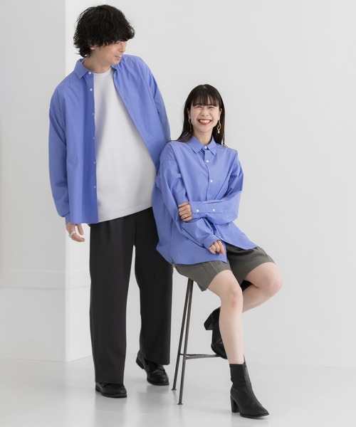 SENSE OF PLACE by URBAN RESEARCH（センスオブプレイスバイアーバンリサーチ）の「『ユニセックス』コンフォートレギュラーカラーシャツ（シャツ/ブラウス・メンズ・チャコールグレー/ライトブルー/その他1/その他2/その他3/ホワイト/その他4/ミント・LARGE/SMALL/MEDIUM）」の12枚目の写真