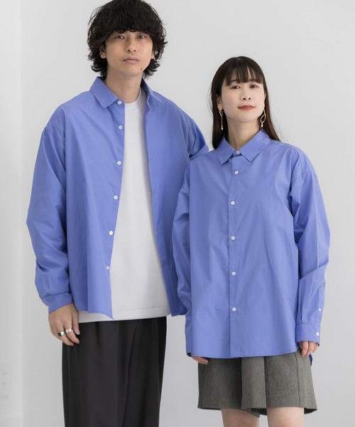 SENSE OF PLACE by URBAN RESEARCH（センスオブプレイスバイアーバンリサーチ）の「『ユニセックス』コンフォートレギュラーカラーシャツ（シャツ/ブラウス・メンズ・チャコールグレー/ライトブルー/その他1/その他2/その他3/ホワイト/その他4/ミント・LARGE/SMALL/MEDIUM）」の14枚目の写真