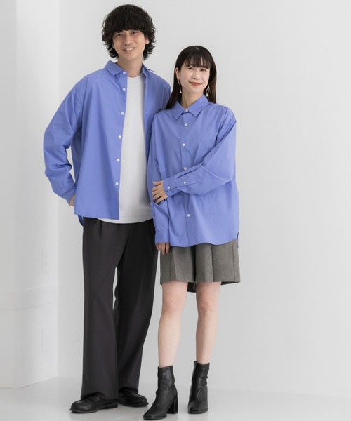 SENSE OF PLACE by URBAN RESEARCH（センスオブプレイスバイアーバンリサーチ）の「『ユニセックス』コンフォートレギュラーカラーシャツ（シャツ/ブラウス・メンズ・チャコールグレー/ライトブルー/その他1/その他2/その他3/ホワイト/その他4/ミント・LARGE/SMALL/MEDIUM）」の16枚目の写真