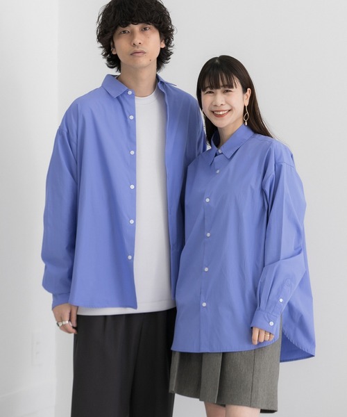 SENSE OF PLACE by URBAN RESEARCH（センスオブプレイスバイアーバンリサーチ）の「『ユニセックス』コンフォートレギュラーカラーシャツ（シャツ/ブラウス・メンズ・チャコールグレー/ライトブルー/その他1/その他2/その他3/ホワイト/その他4/ミント・LARGE/SMALL/MEDIUM）」の4枚目の写真