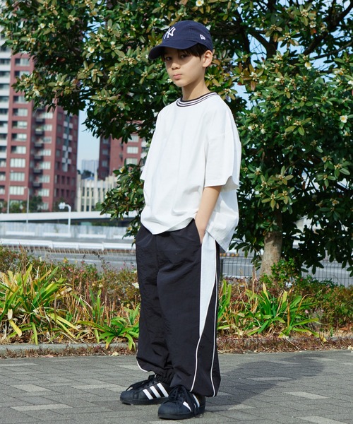 PAIRMANON STREET(ペアマノンストリート)の「【PAIRMANON STREET】ライン リブ 無地 配色 リンガー 半袖 Tシャツ(Tシャツ/カットソー・キッズ・ブラック系その他/ホワイト/ベージュ系その他/イエロー/ブルー系その他・90/120/110/100/150/130/140)」の6枚目の写真