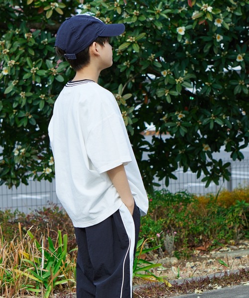 PAIRMANON STREET(ペアマノンストリート)の「【PAIRMANON STREET】ライン リブ 無地 配色 リンガー 半袖 Tシャツ(Tシャツ/カットソー・キッズ・ブラック系その他/ホワイト/ベージュ系その他/イエロー/ブルー系その他・90/120/110/100/150/130/140)」の8枚目の写真