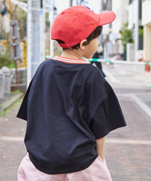 PAIRMANON STREET(ペアマノンストリート)の「【PAIRMANON STREET】ライン リブ 無地 配色 リンガー 半袖 Tシャツ(Tシャツ/カットソー・キッズ・ブラック系その他/ホワイト/ベージュ系その他/イエロー/ブルー系その他・90/120/110/100/150/130/140)」の12枚目の写真