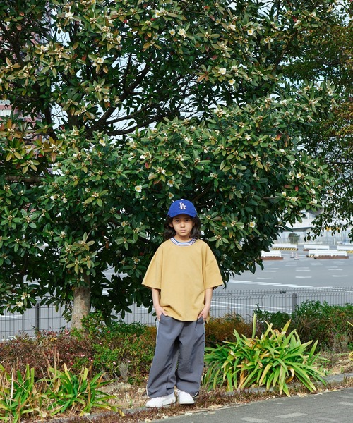PAIRMANON STREET(ペアマノンストリート)の「【PAIRMANON STREET】ライン リブ 無地 配色 リンガー 半袖 Tシャツ(Tシャツ/カットソー・キッズ・ブラック系その他/ホワイト/ベージュ系その他/イエロー/ブルー系その他・90/120/110/100/150/130/140)」の14枚目の写真