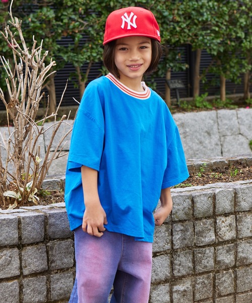 PAIRMANON STREET(ペアマノンストリート)の「【PAIRMANON STREET】ライン リブ 無地 配色 リンガー 半袖 Tシャツ(Tシャツ/カットソー・キッズ・ブラック系その他/ホワイト/ベージュ系その他/イエロー/ブルー系その他・90/120/110/100/150/130/140)」の17枚目の写真