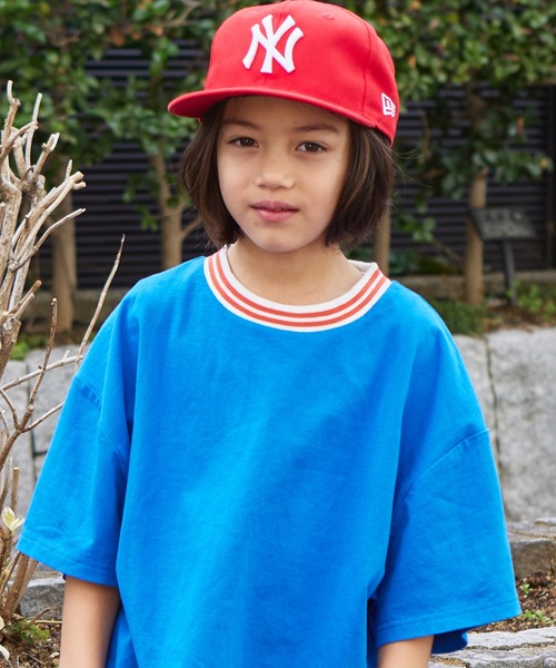 PAIRMANON STREET(ペアマノンストリート)の「【PAIRMANON STREET】ライン リブ 無地 配色 リンガー 半袖 Tシャツ(Tシャツ/カットソー・キッズ・ブラック系その他/ホワイト/ベージュ系その他/イエロー/ブルー系その他・90/120/110/100/150/130/140)」の19枚目の写真
