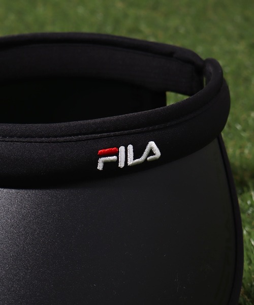 FILA（フィラ）の「【FILA/フィラ】FLW  PRINT CLIP VISOR/UV90% ロゴ刺繍クリップバイザー（サンバイザー・レディース・ブラック/ネイビー/ブラウン・FREE）」の11枚目の写真