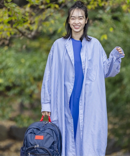 L.L.Bean（エルエルビーン）の「【JAPAN EDITION】オロノ・ロングスリーブ・ロング・シャツ（シャツワンピース・レディース・ブルー系その他2/イエロー系その他/タン/ブルー系その他・MEDIUM）」の3枚目の写真