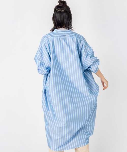 L.L.Bean（エルエルビーン）の「【JAPAN EDITION】オロノ・ロングスリーブ・ロング・シャツ（シャツワンピース・レディース・ブルー系その他2/イエロー系その他/タン/ブルー系その他・MEDIUM）」の5枚目の写真